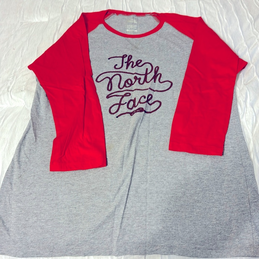 North face quarter sleeve size large tshirt